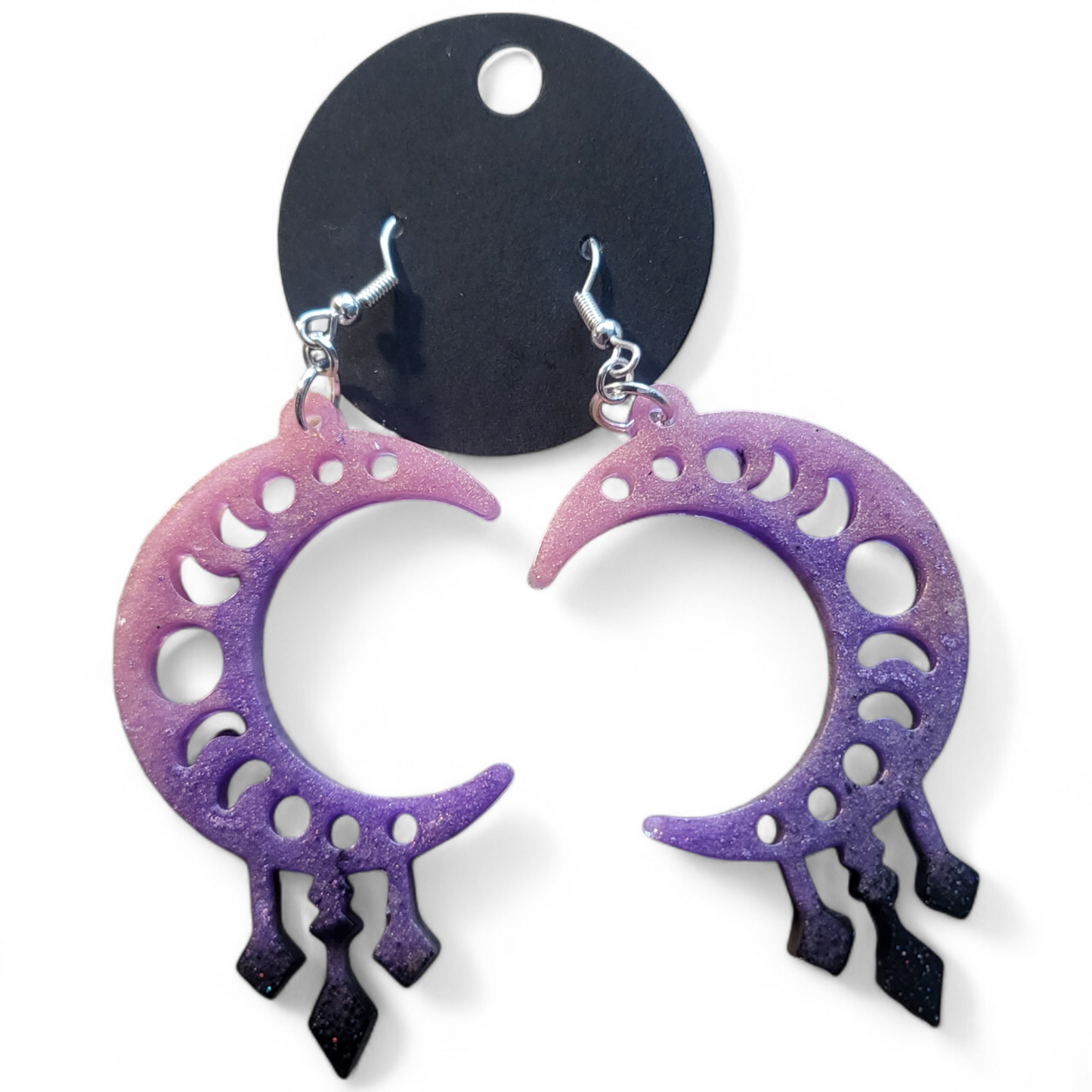 Crescent Moon Earrings - Lavender Sunset