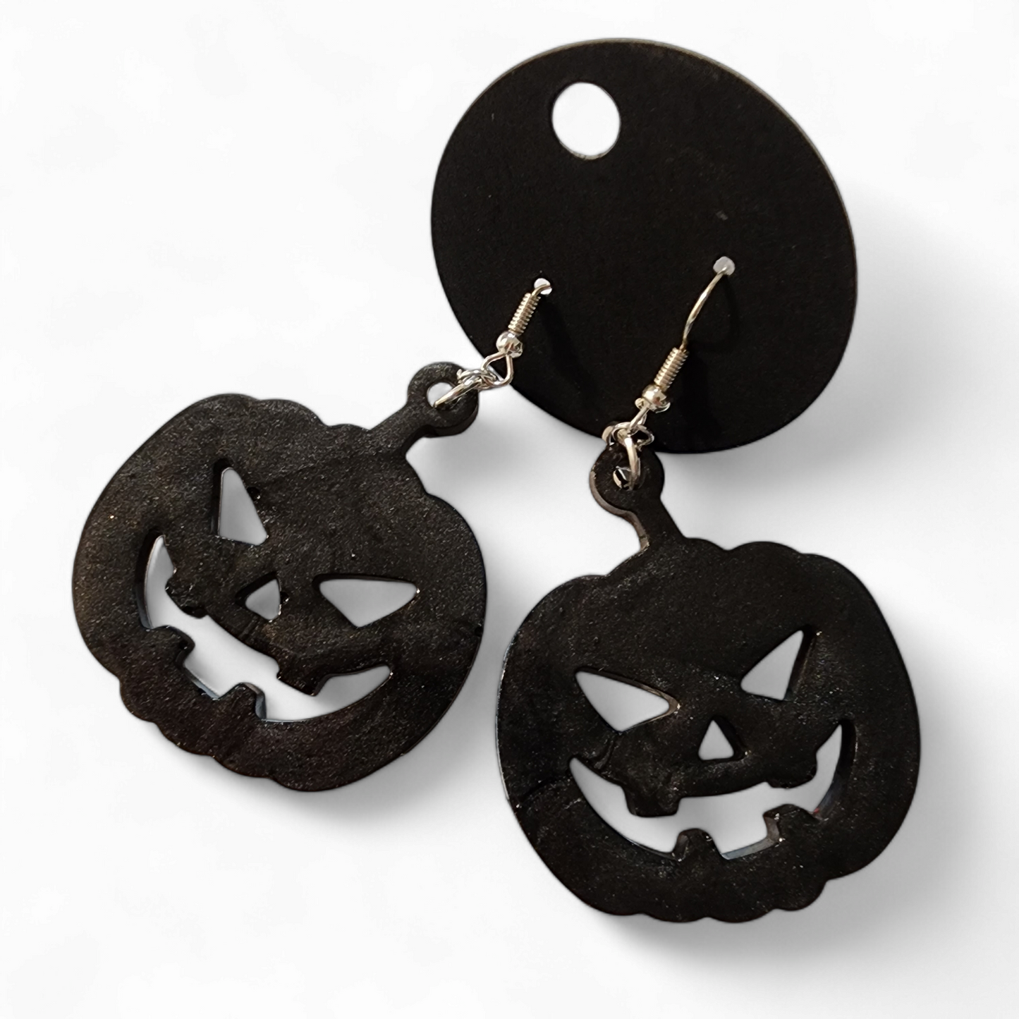 Jack-ho-lantern Earrings - Smokey Black