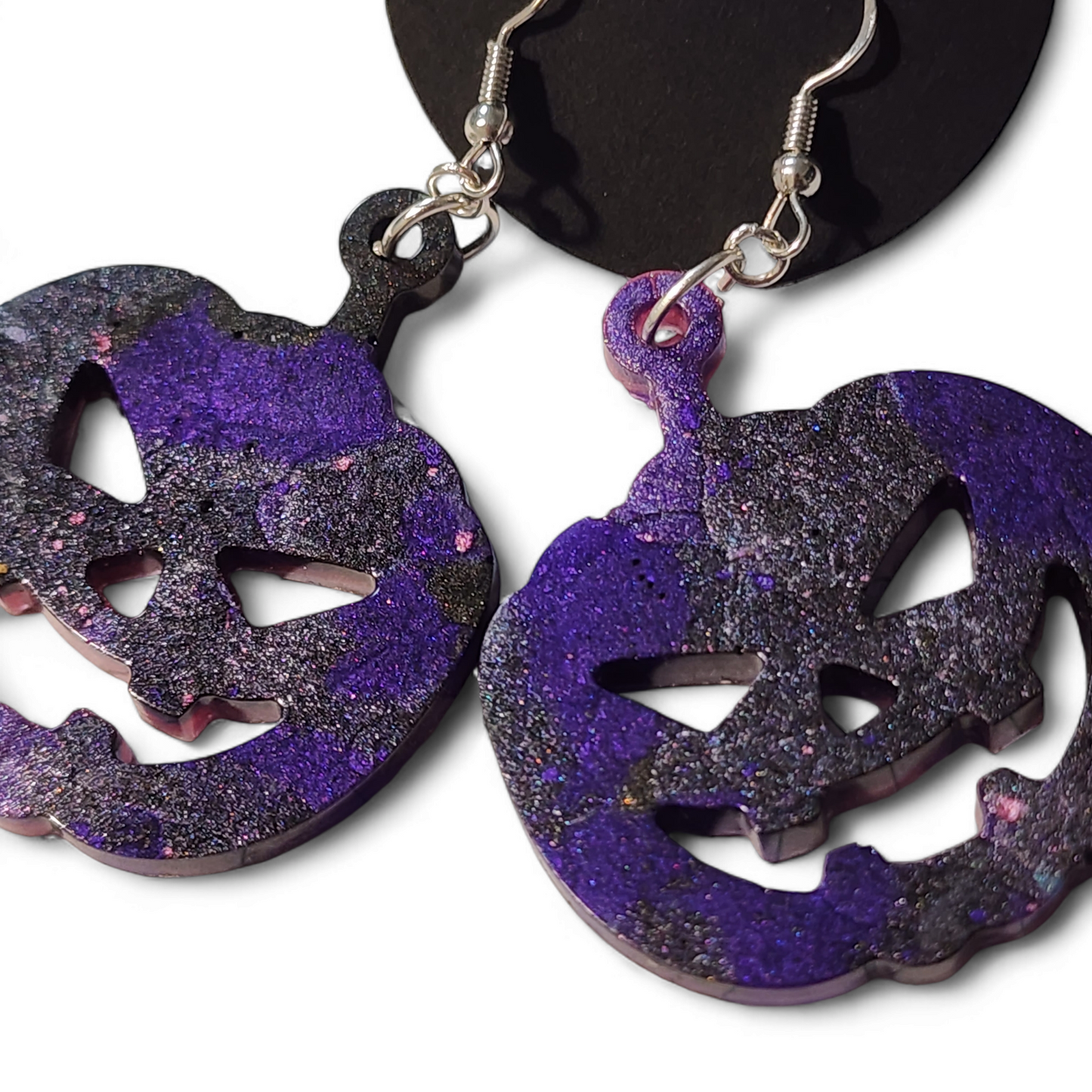 Jack-ho-lantern Earrings - Smokey Purples