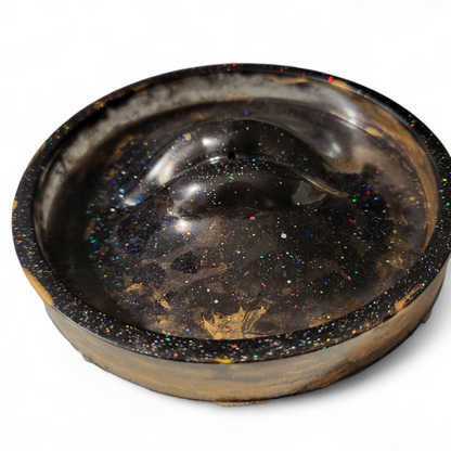 Lips Incense Holder - Gold Glittery Galaxy