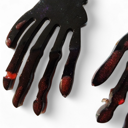 Zombie Hands Earrings - Bloody Black