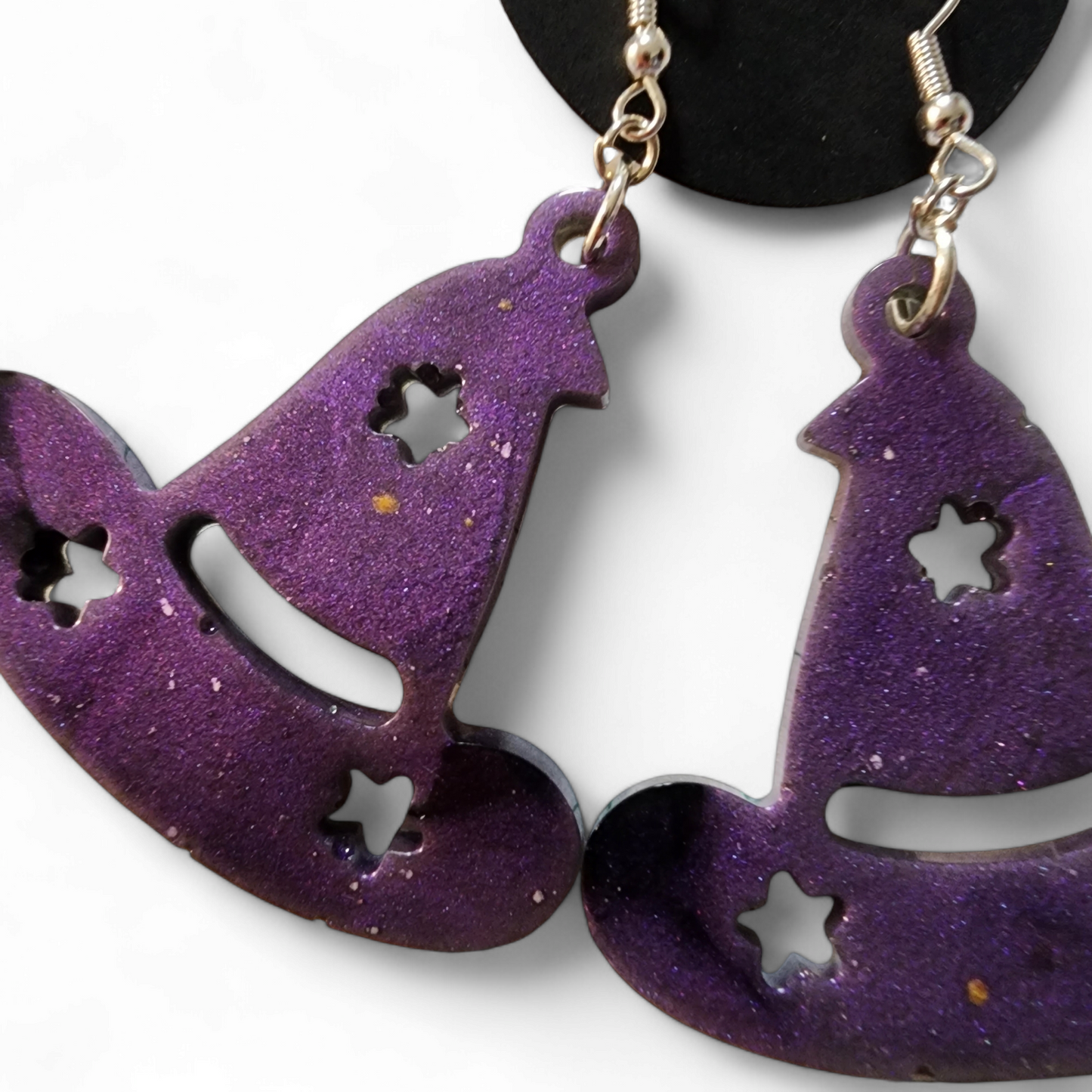 Wizard Hat Earrings - Smokey Purple