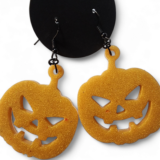 Jack-ho-lantern Earrings - Gold