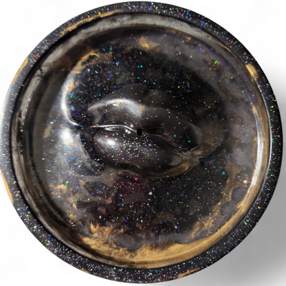 Lips Incense Holder - Gold Glittery Galaxy