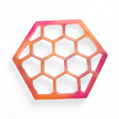 Bee Coaster Set - Jelly Pink and Orange