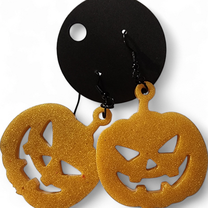 Jack-ho-lantern Earrings - Gold