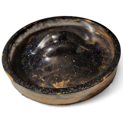 Lips Incense Holder - Gold Glittery Galaxy