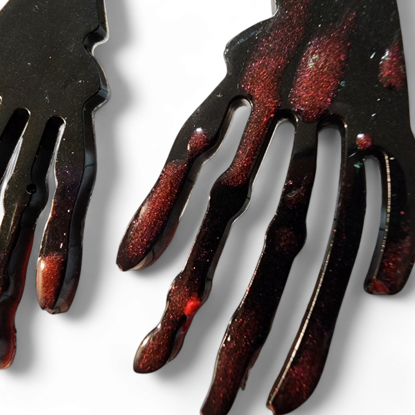 Zombie Hands Earrings - Bloody Black