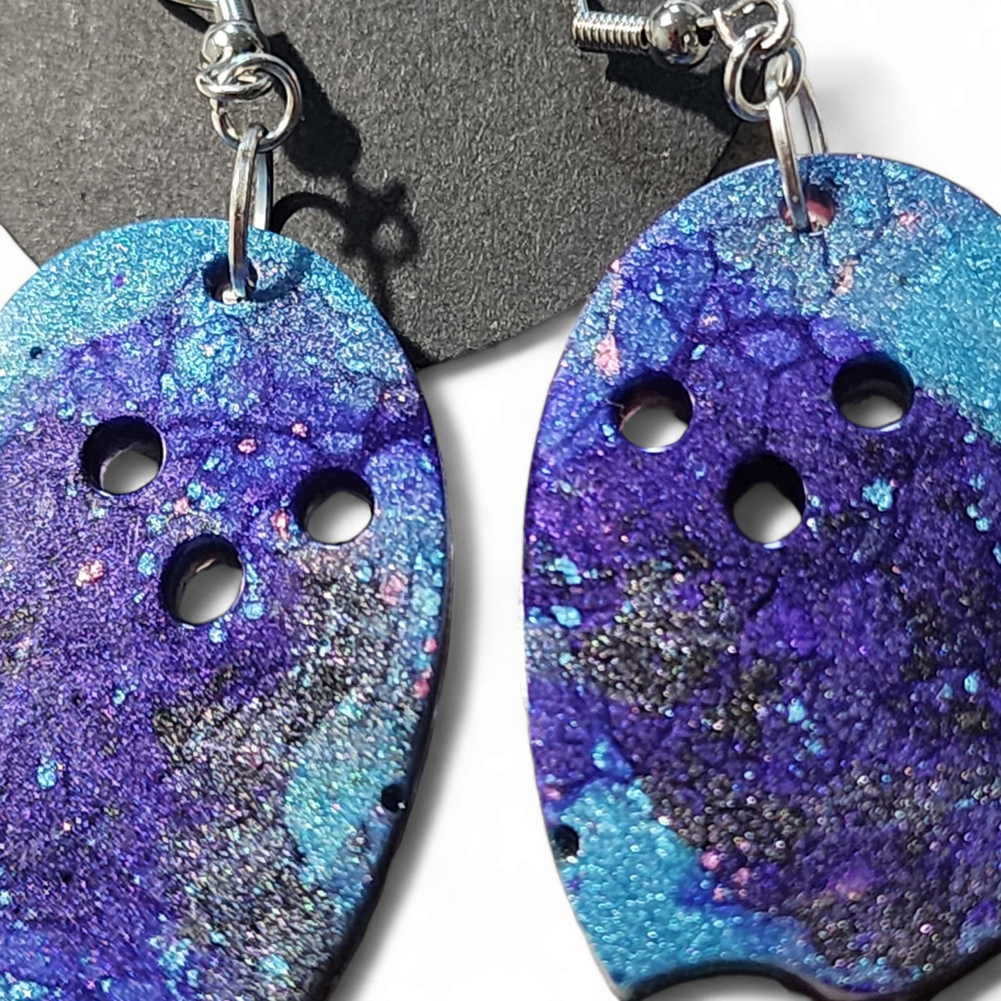 Ghost Earrings - Smokey Purples & Blue