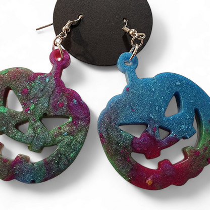 Jack-ho-lantern Earrings - Splatter