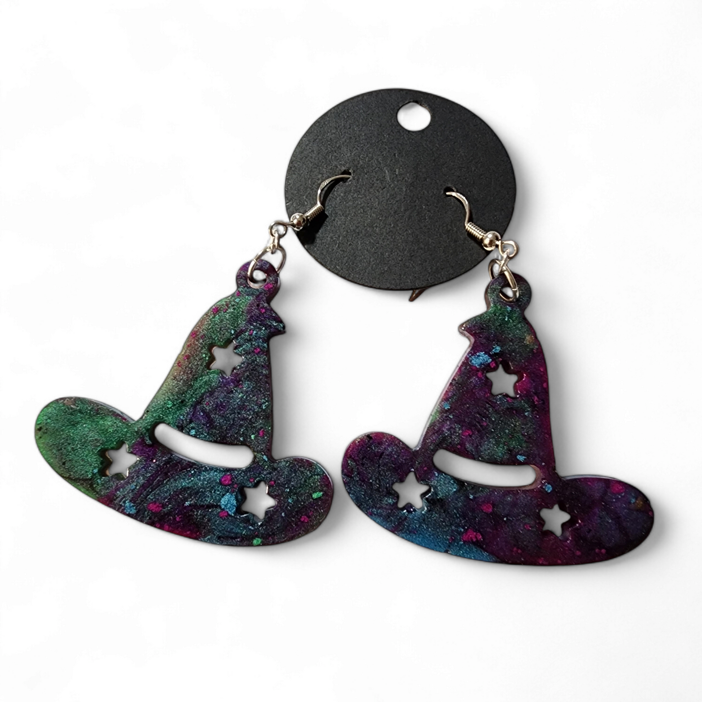 Wizard Hat Earrings - Algae & Purple