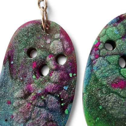 Ghost Earrings - Purple Algae