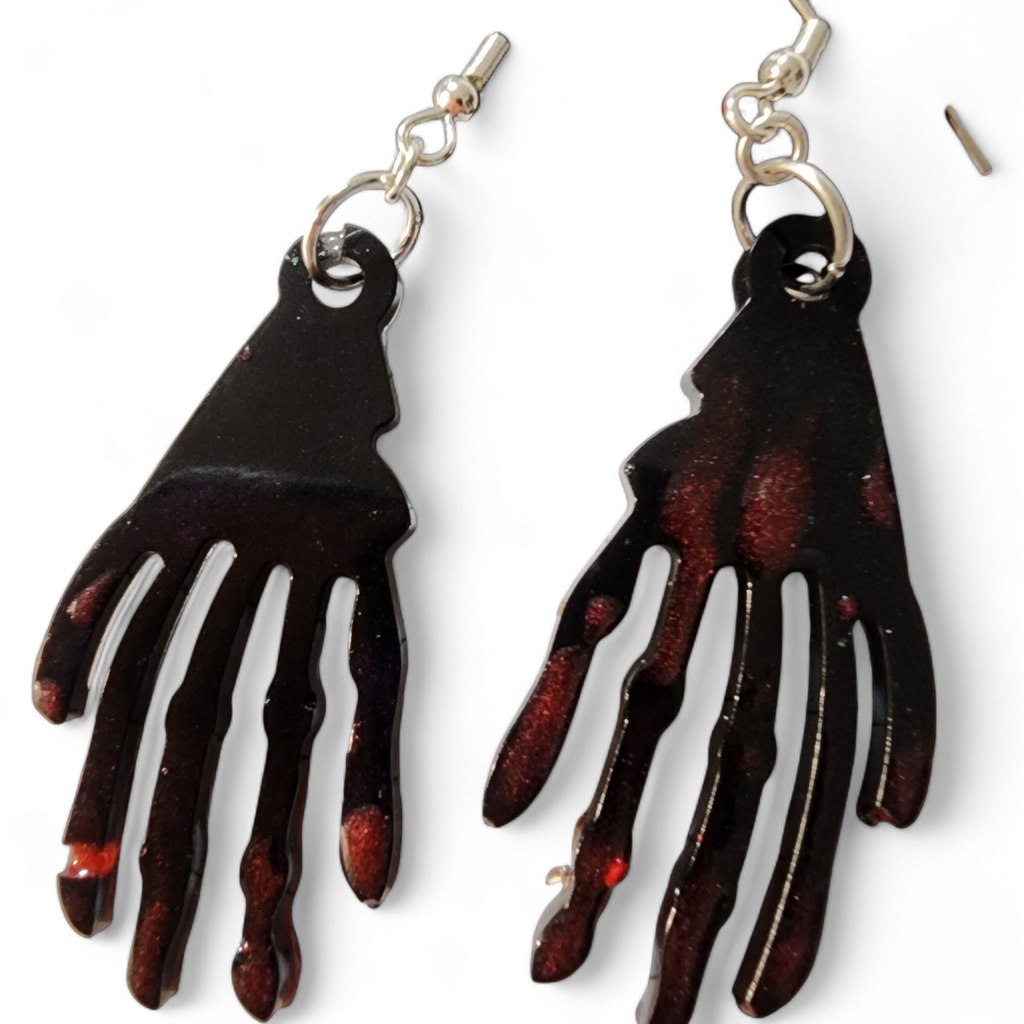 Zombie Hands Earrings - Bloody Black