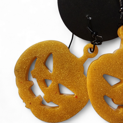 Jack-ho-lantern Earrings - Gold