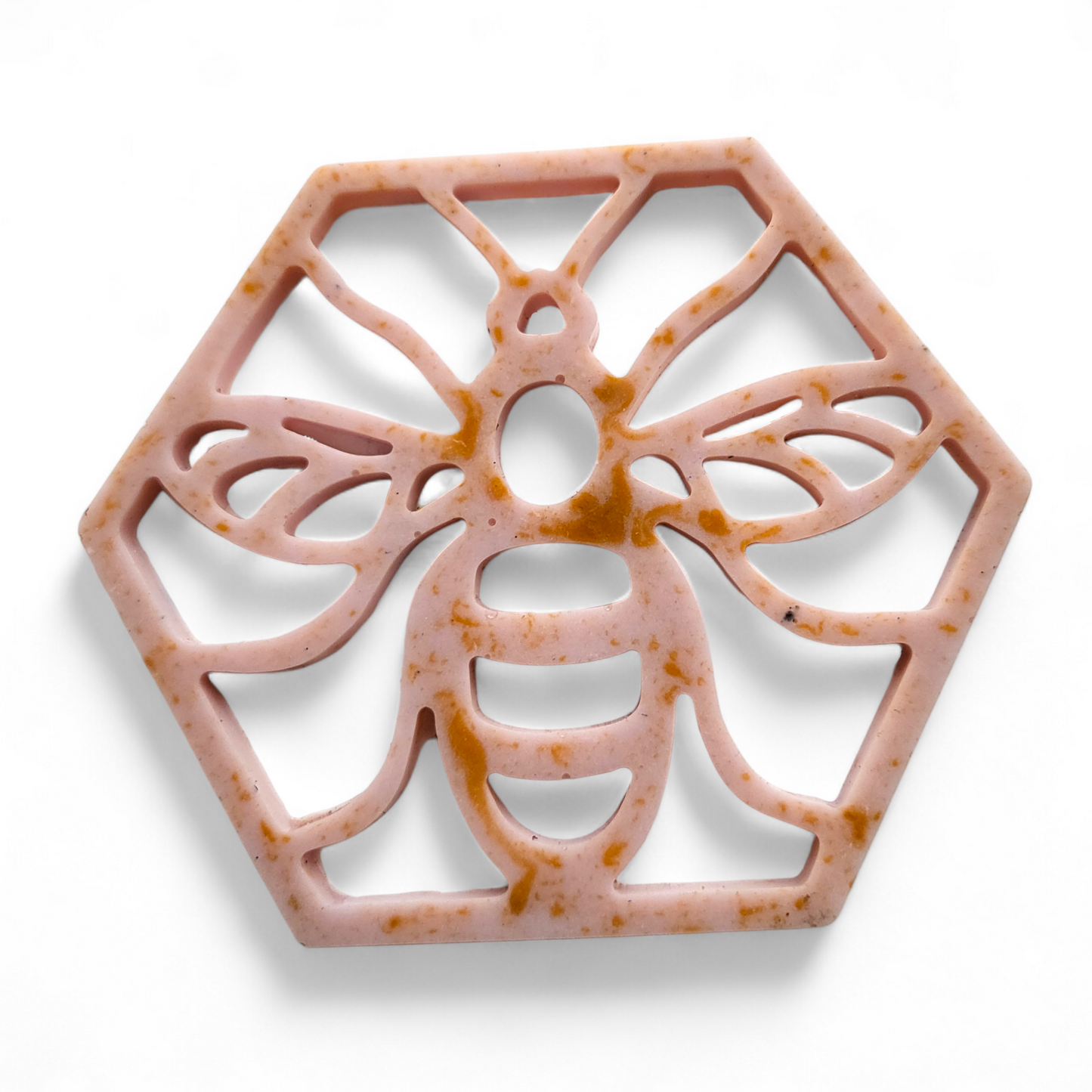 Bee Coaster Set - Neutral Pink