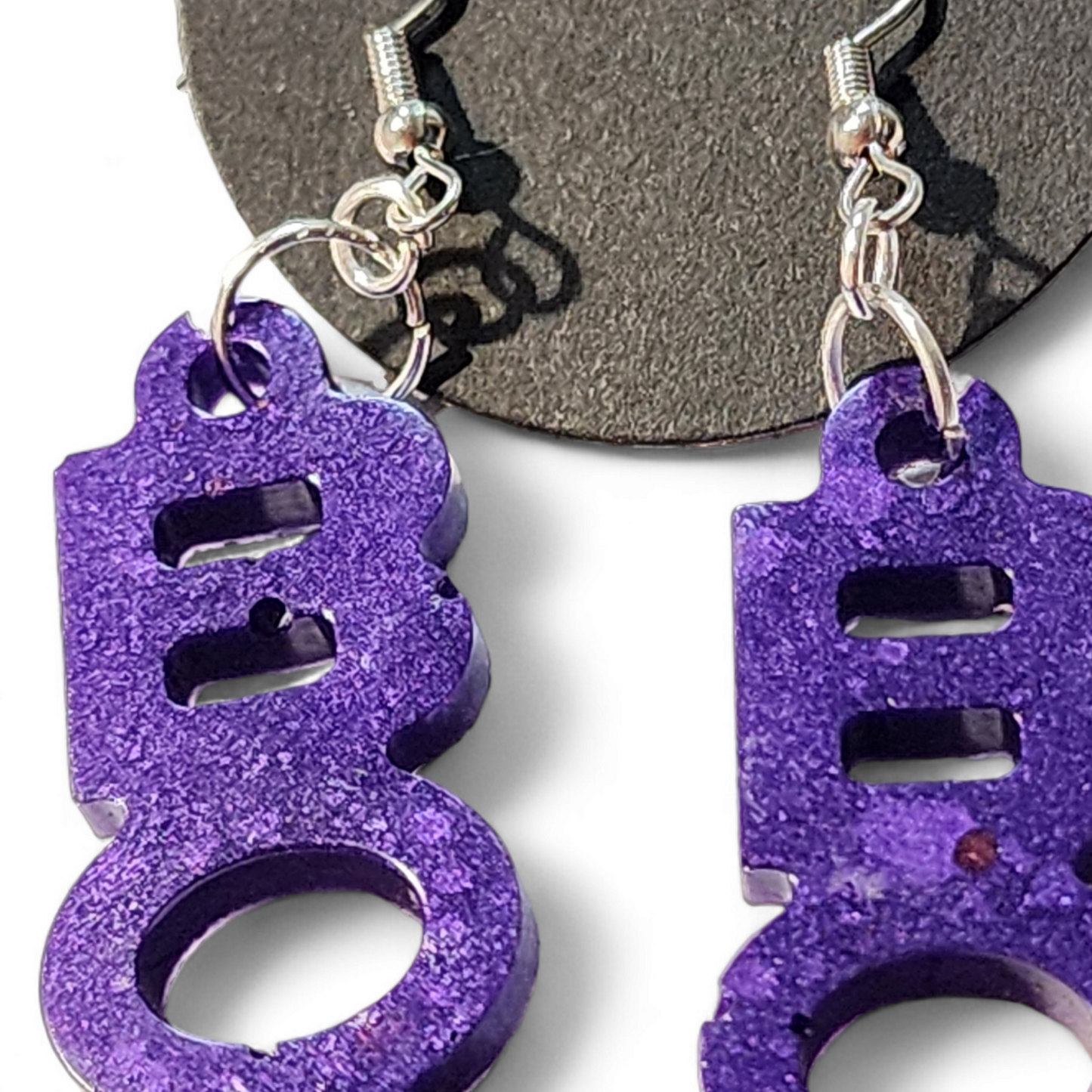 Boo Earrings - Purple