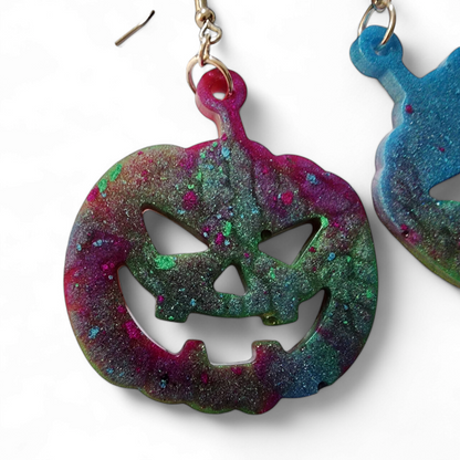 Jack-ho-lantern Earrings - Splatter